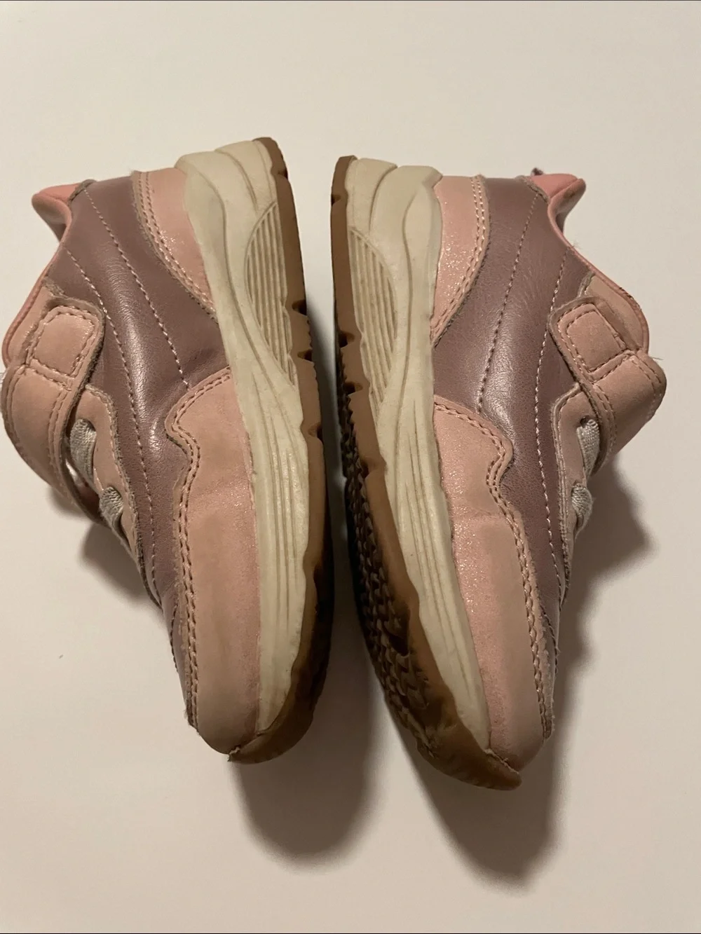 OSHKOSH Toddler Girl Size 10 Pink Purple Athletic Sneakers Hook-and-Loop Strap